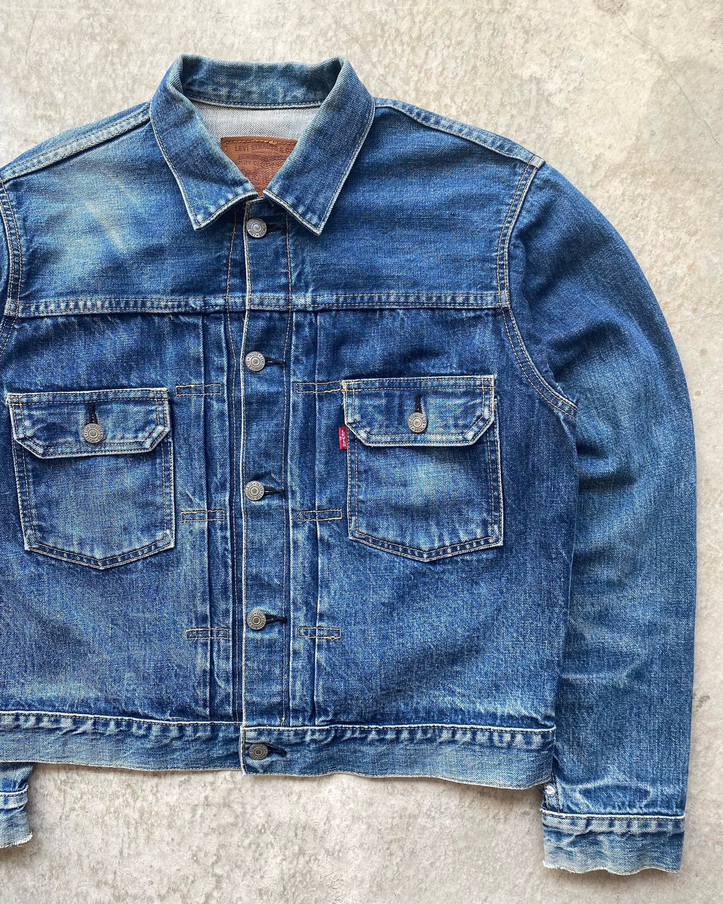 1990S FADED BIG E LEVI'S TYPE II DENIM JACKET (S-L)