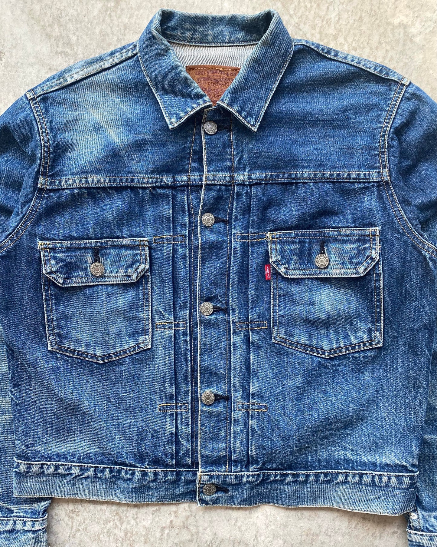 1990S FADED BIG E LEVI'S TYPE II DENIM JACKET (S-L)