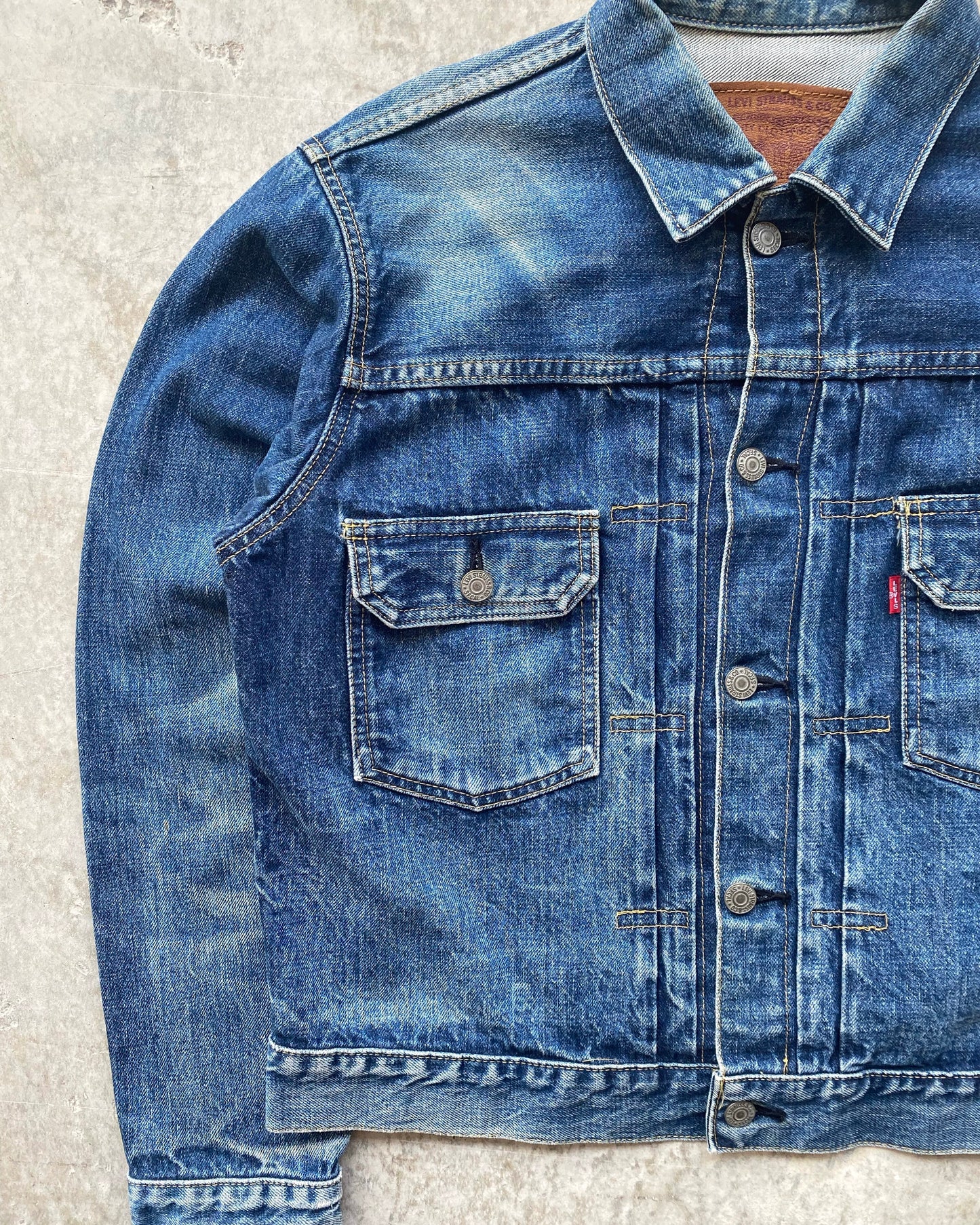 1990S FADED BIG E LEVI'S TYPE II DENIM JACKET (S-L)