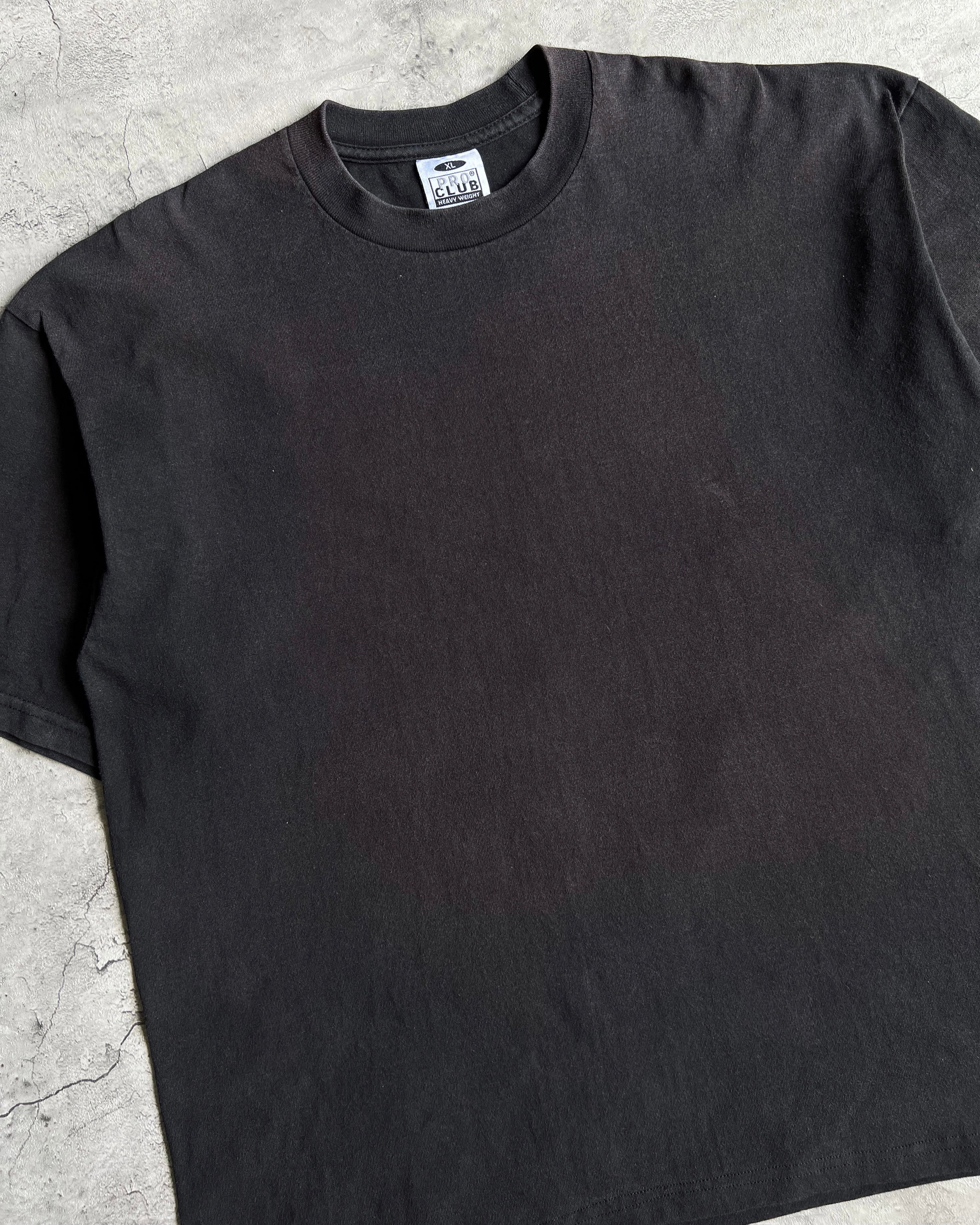 1990S FADED BLACK BLANK PROCLUB TEE (L/XL)