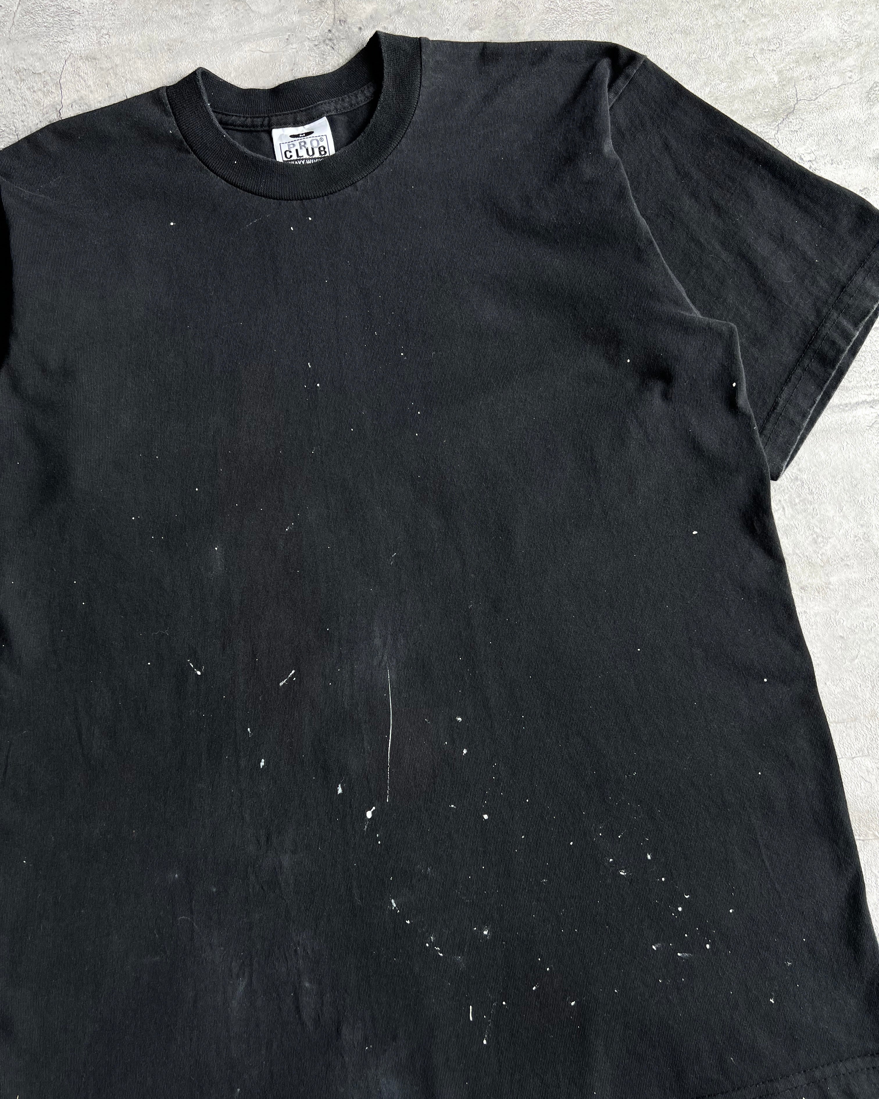 1990S FADED BLACK PAINTED PROCLUB TEE (M)
