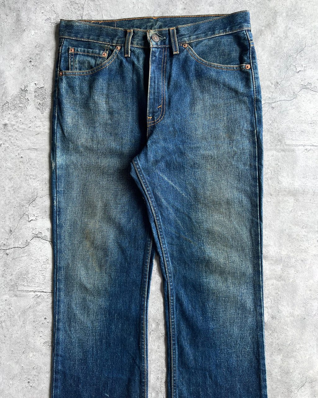 1990S DARK WASHED LEVI'S 517 BOOTCUT JEANS (33X34)