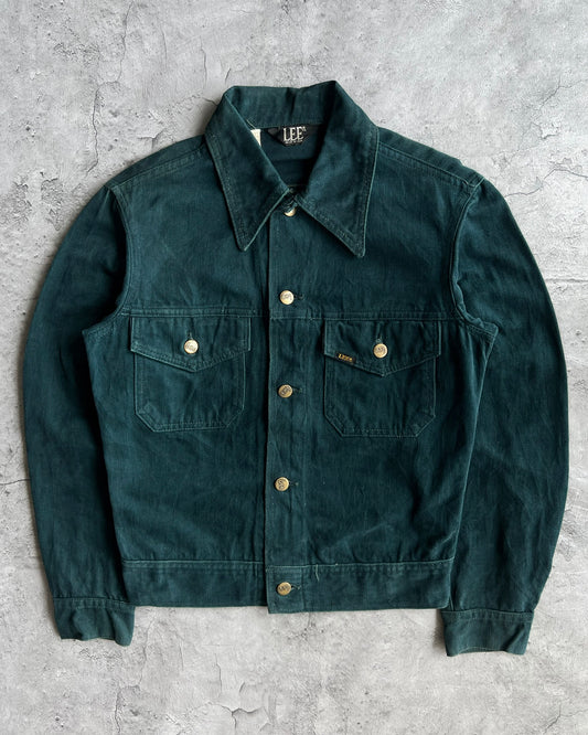 1970S LEE MOLESKIN FOREST GREEN DOUBLE POCKET JACKET (M)