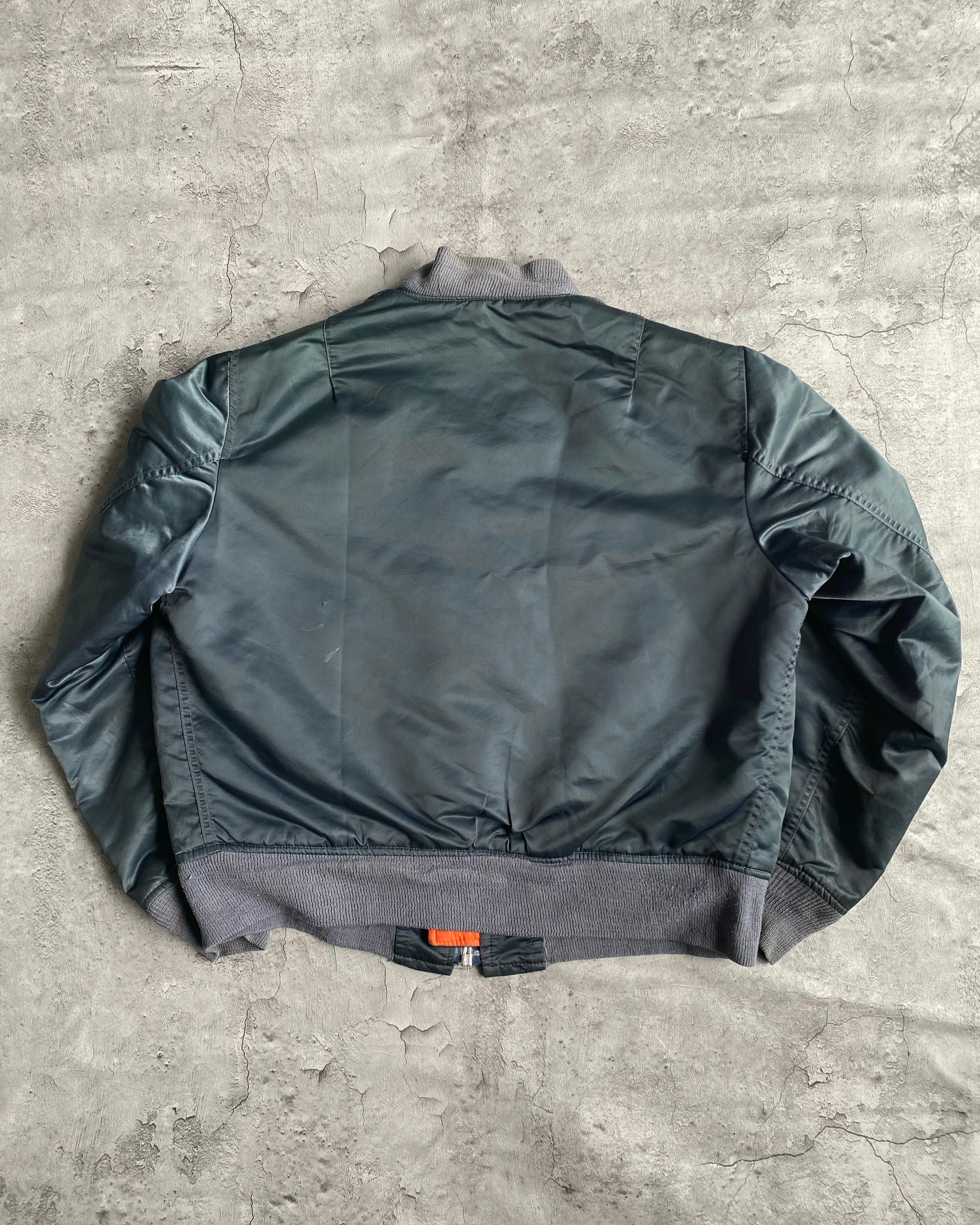 1980S TWO TONE MA-1 USAF BOMBER JACKET (L/XL)