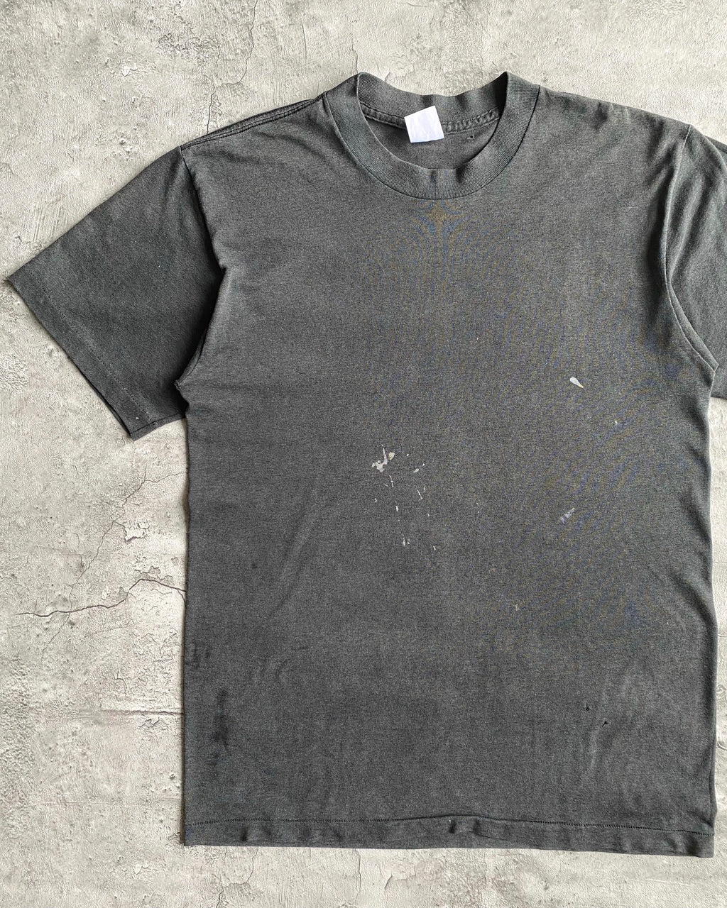 1980S FADED BLACK SINGLE STITCH TEE (S/M)