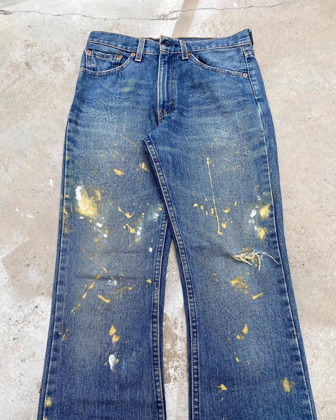 1990s Levi’s 517 Painted Flared Jeans (29x34)