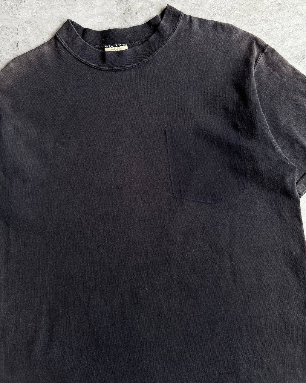 1990S FADED BLACK REMOVED POCKET TEE (M)