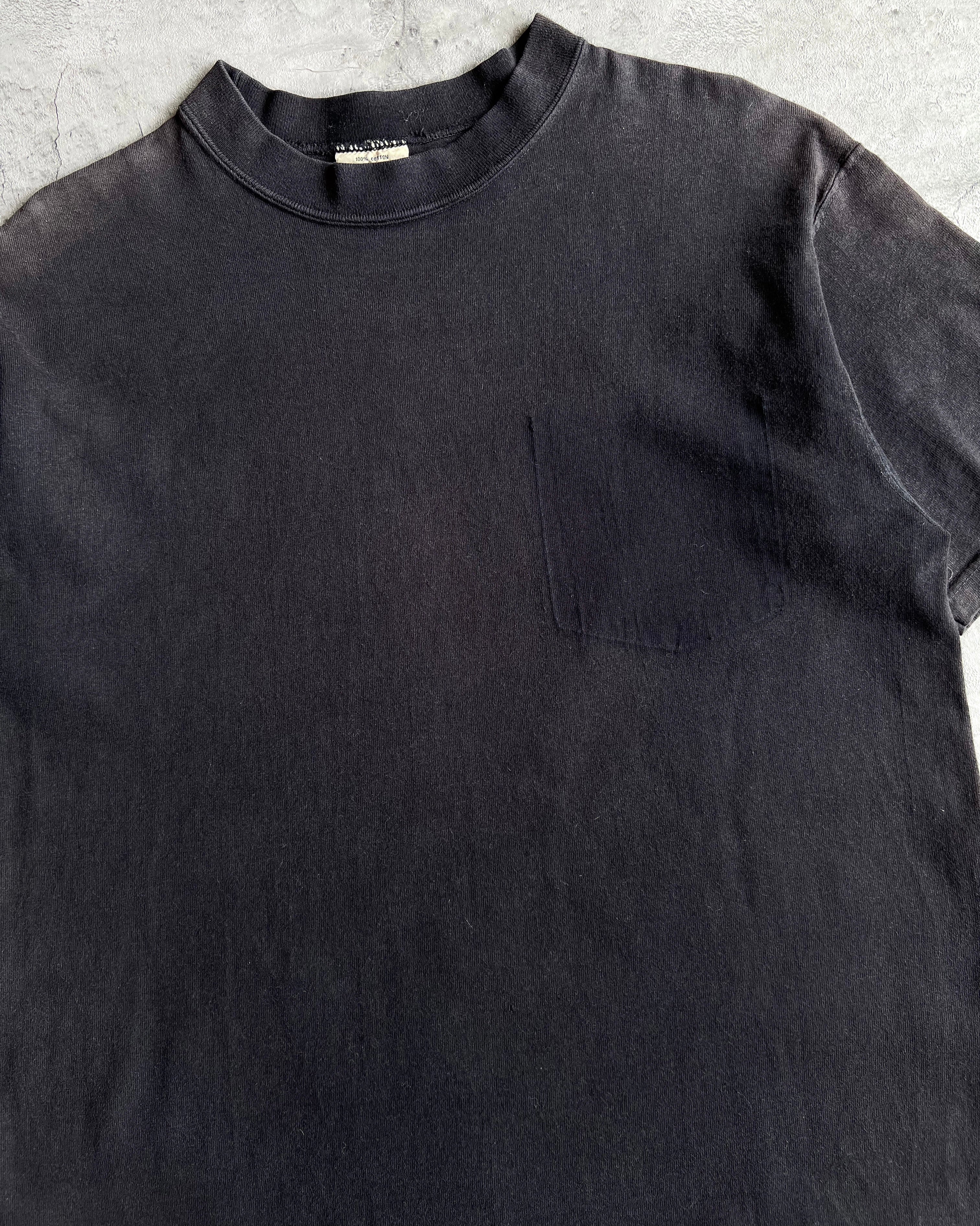 1990S FADED BLACK REMOVED POCKET TEE (M)