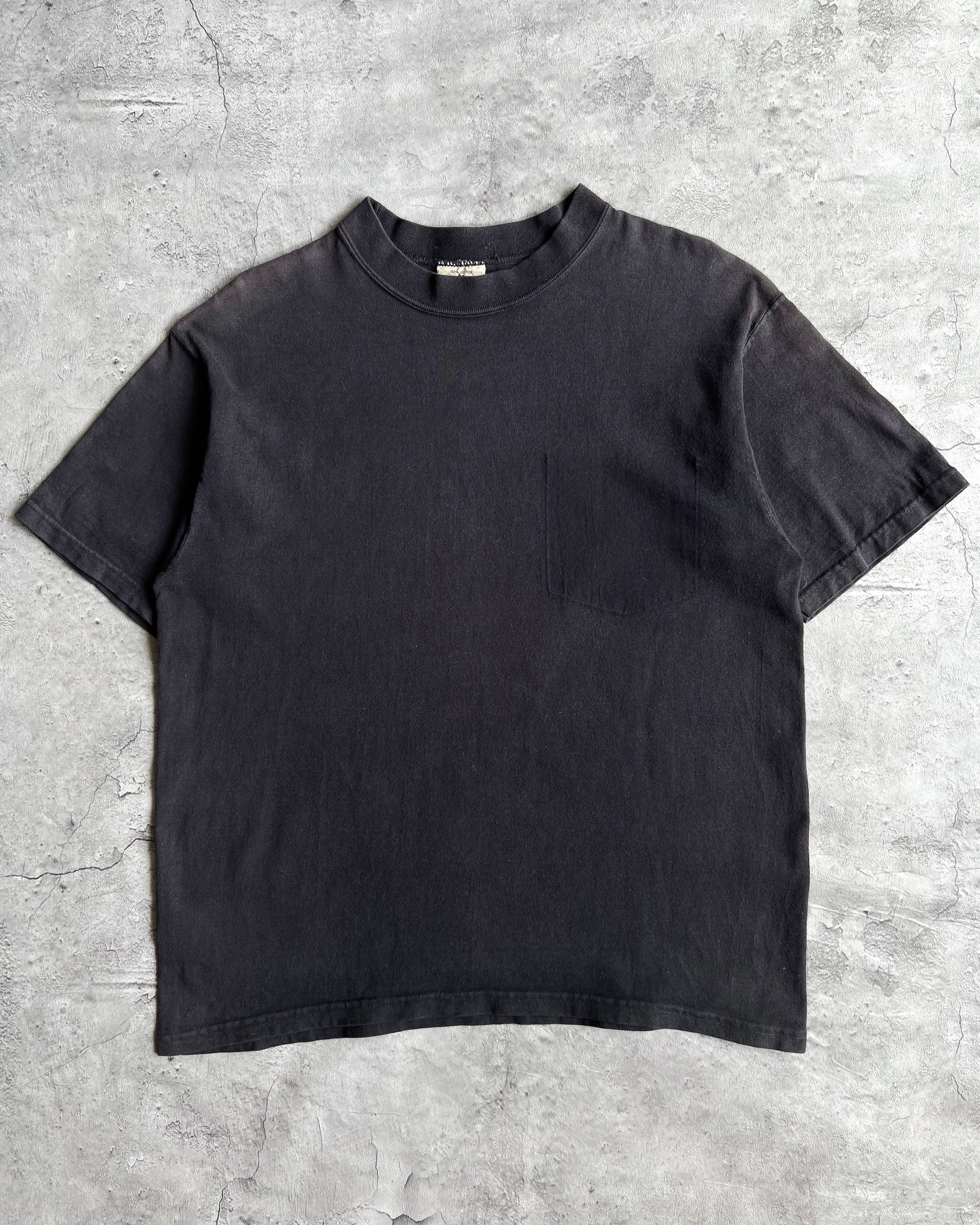 1990S FADED BLACK REMOVED POCKET TEE (M)