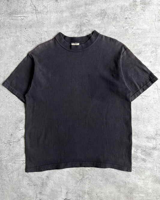 1990S FADED BLACK REMOVED POCKET TEE (M)