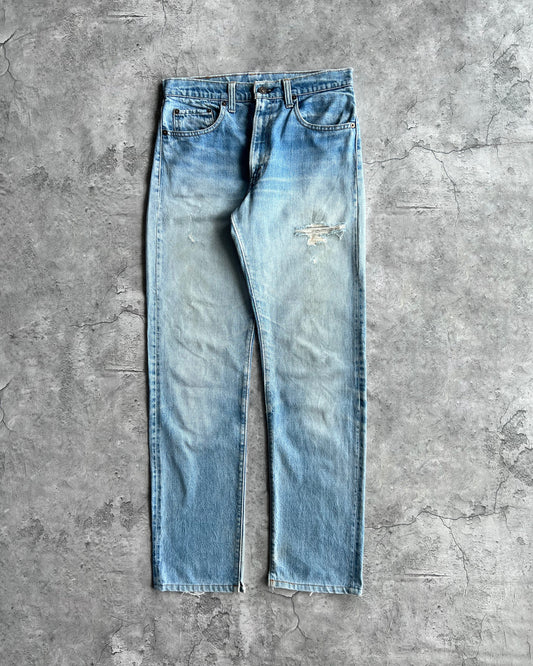 1970S FADED WASHED LEVI'S 505 DISTRESSED JEANS (30X31)