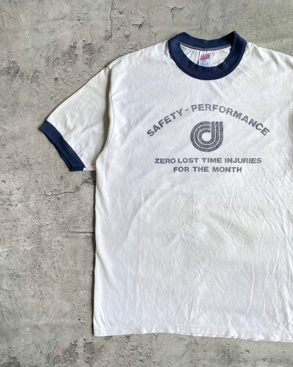 1980S ‘SAFETY PERFORMANCE’ RINGER TEE (L)