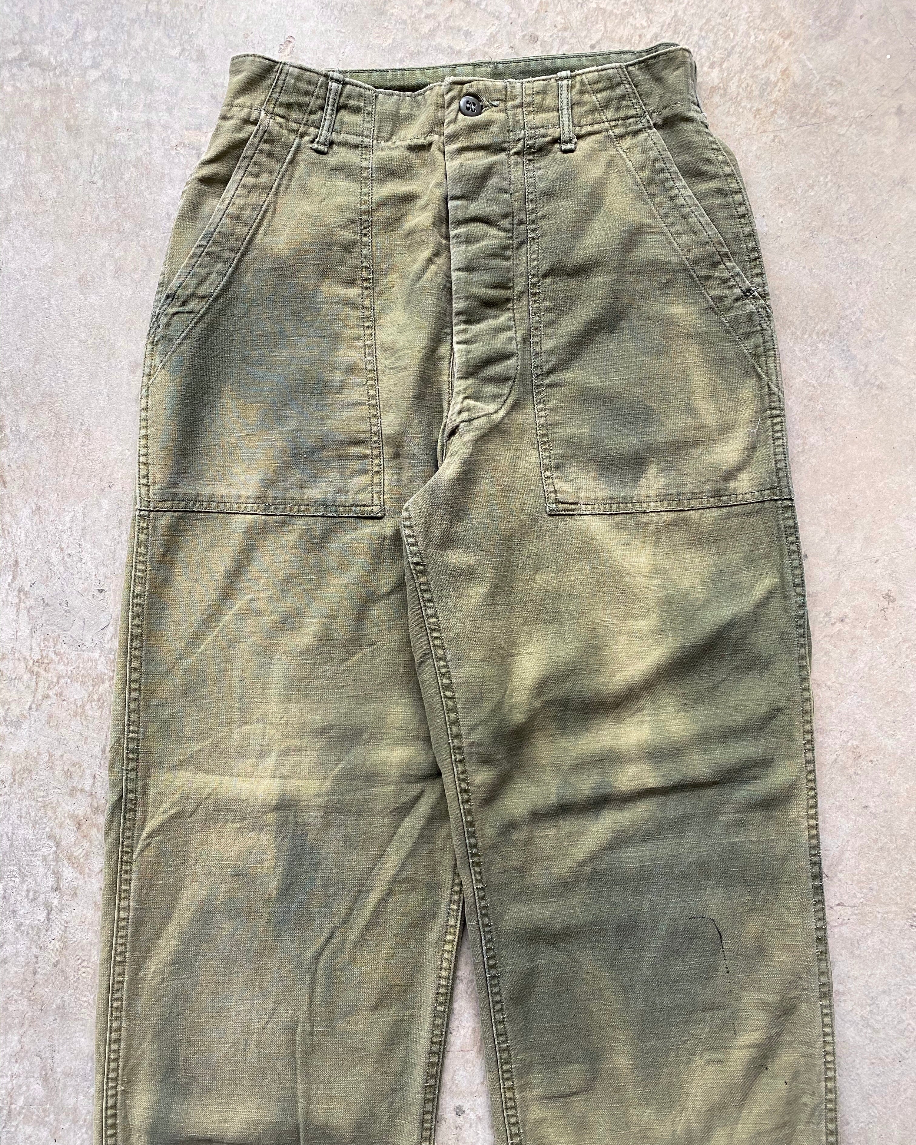 1960S SUN FADED OG-107 TYPE 1 FATIGUE TROUSERS (28-32)