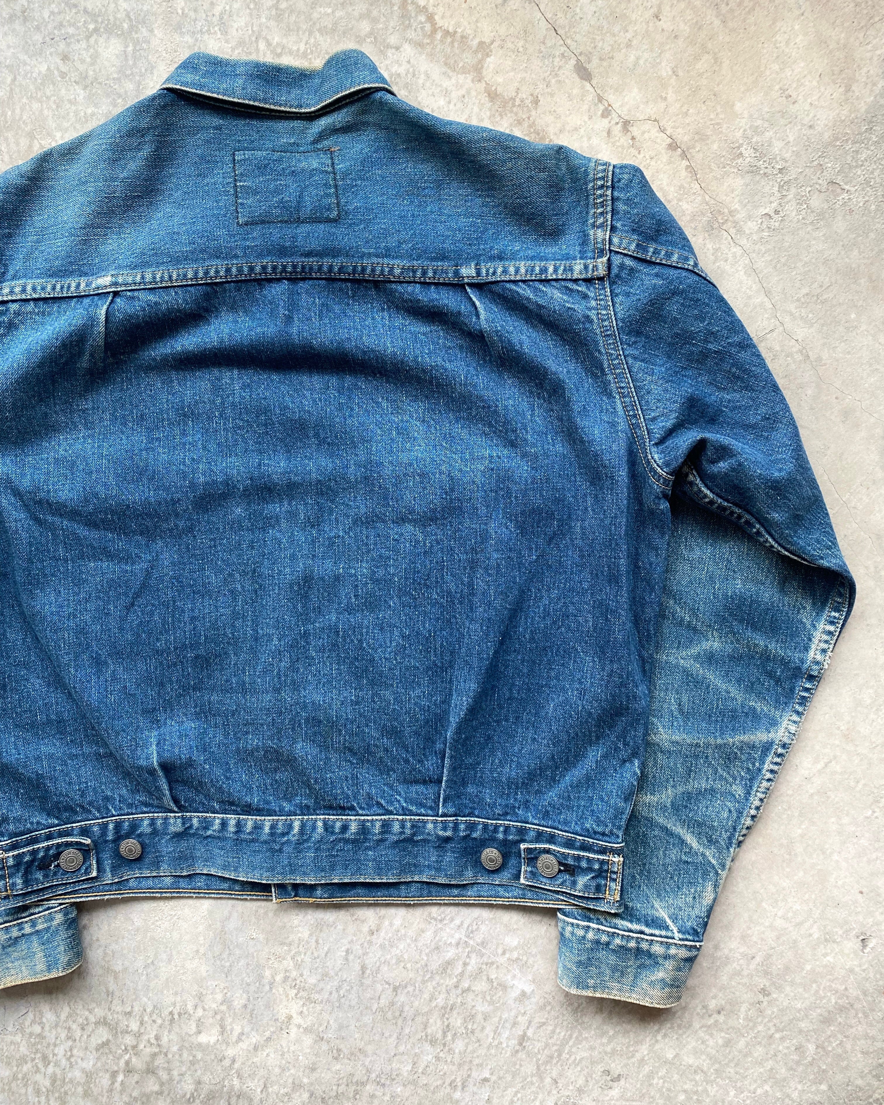 1990S FADED WASHED LEVI'S BIG E TYPE II DENIM JACKET
