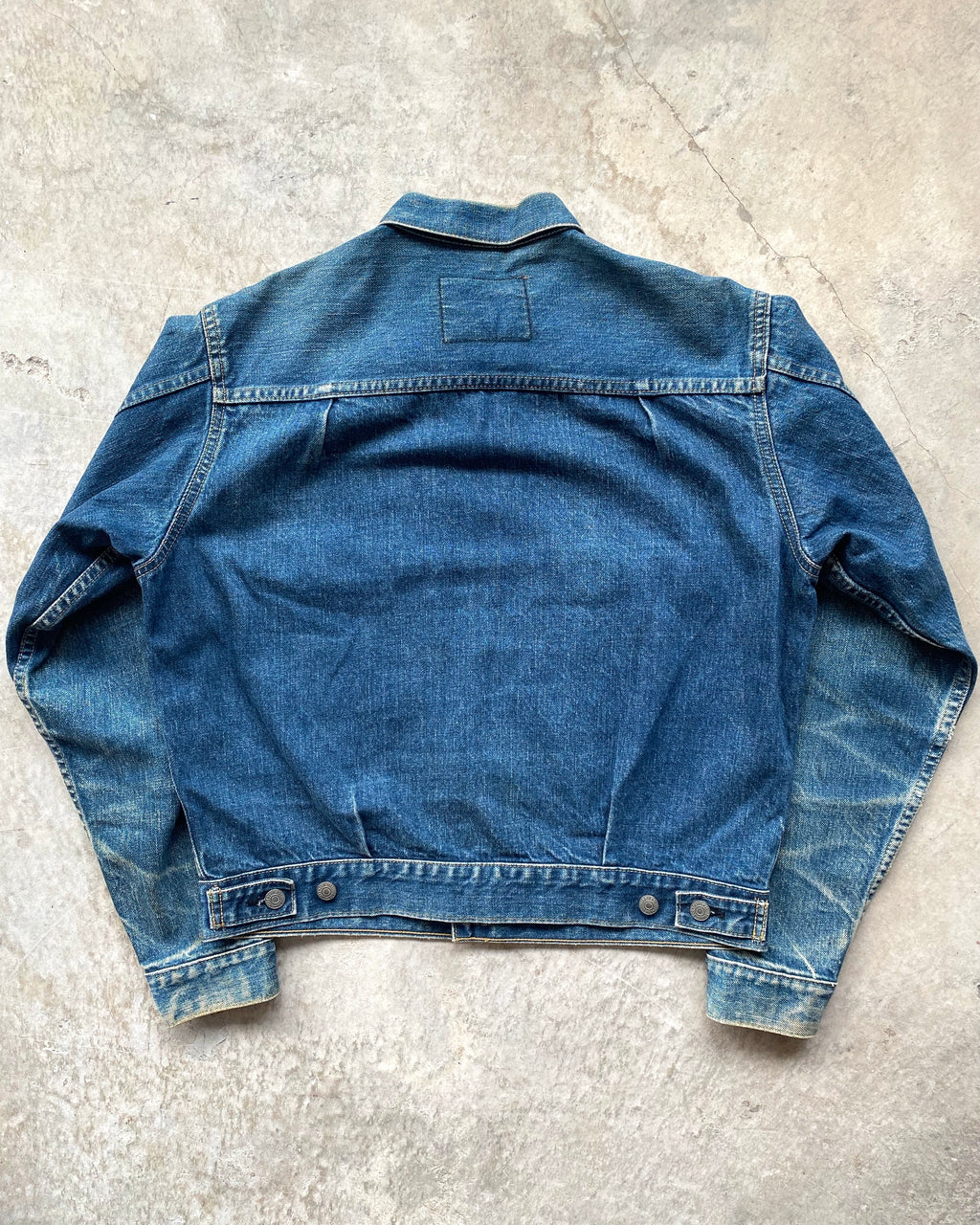 1990S FADED WASHED LEVI'S BIG E TYPE II DENIM JACKET