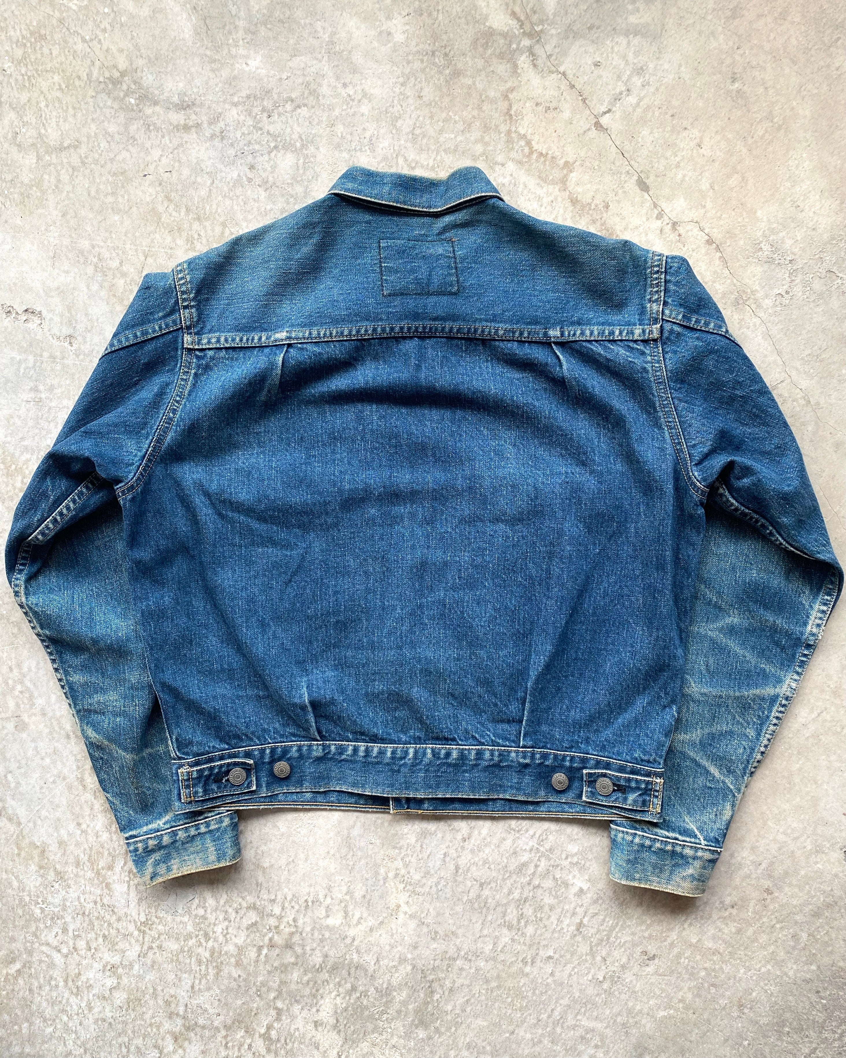 1990S FADED WASHED LEVI'S BIG E TYPE II DENIM JACKET