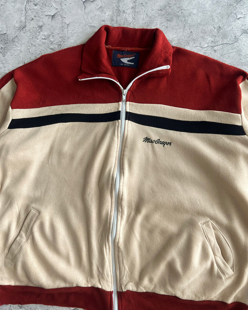 1980S MACGREGOR ZIP-UP TRAINER SWEATS (L)