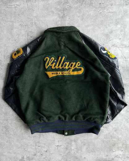 1998 'VILLAGE MIDDLE SCHOOL' RAGLAN VARSITY JACKET (L)