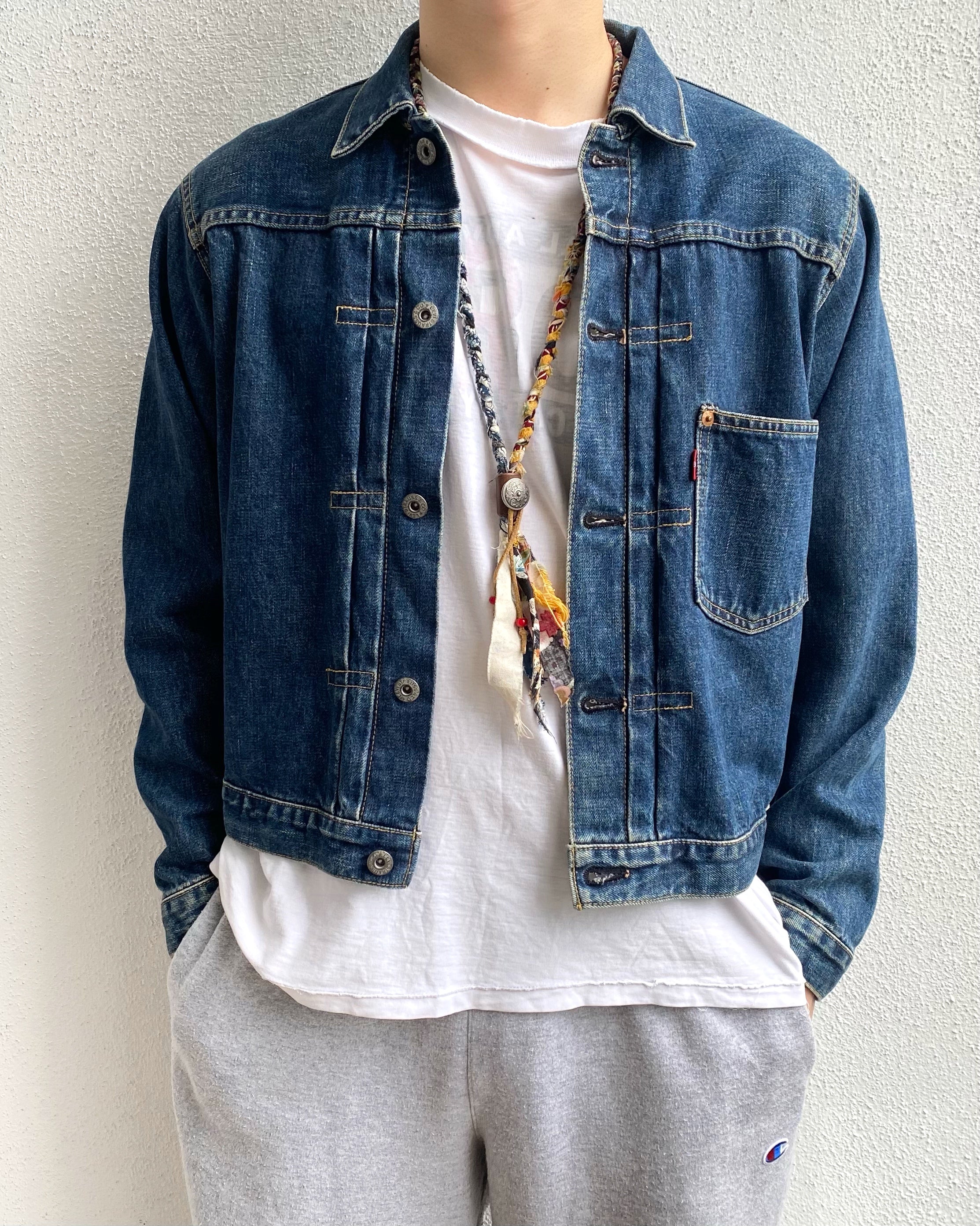 1990S DARK WASHED LEVI'S BIG E TYPE I DENIM JACKET
