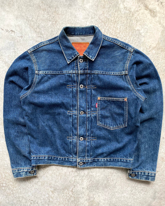 1990S DARK WASHED LEVI'S BIG E TYPE I DENIM JACKET