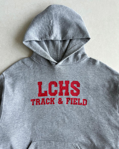 1990S RUSSELL 'LCHS TRACK & FIELD' HOODIE (L)