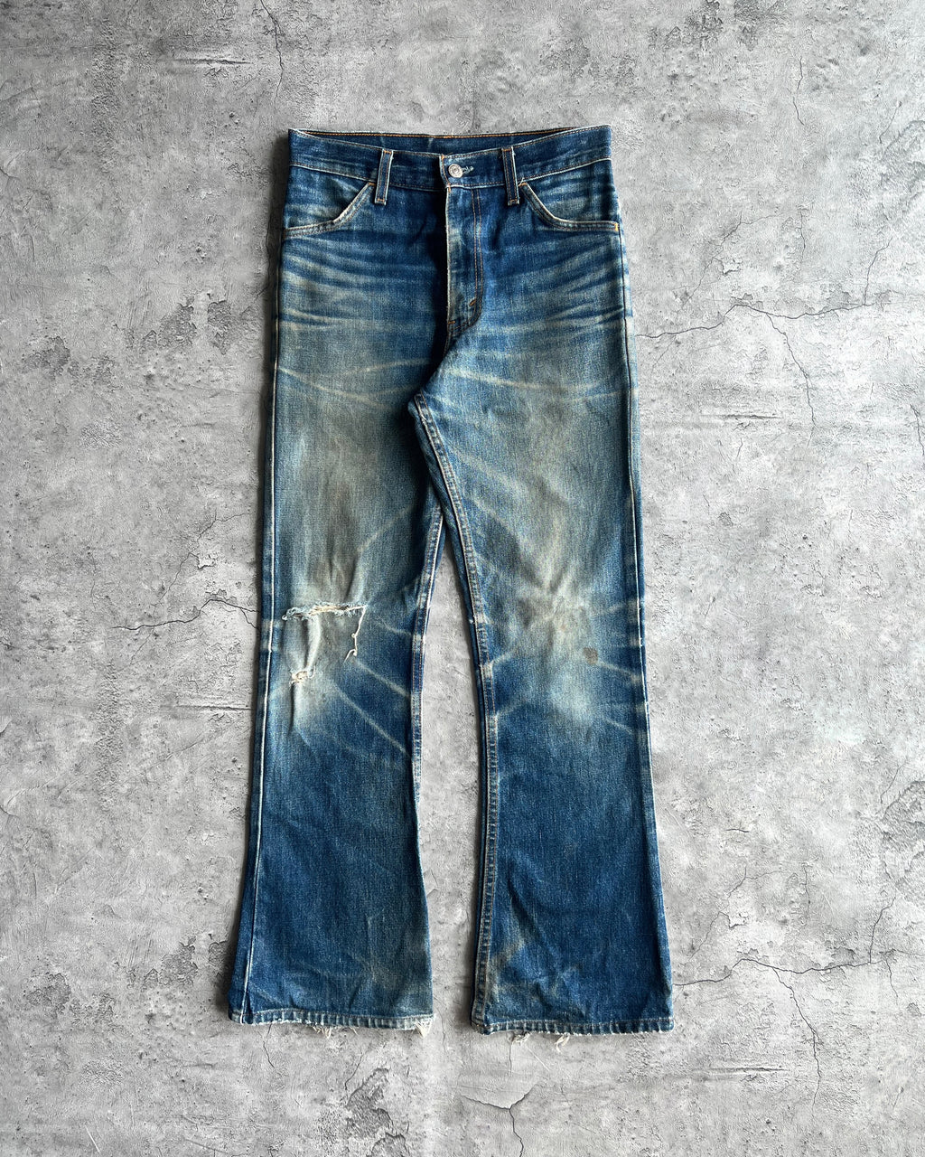 1990S FADED WASHED LEVI'S 517 FLARE JEANS (28X33)