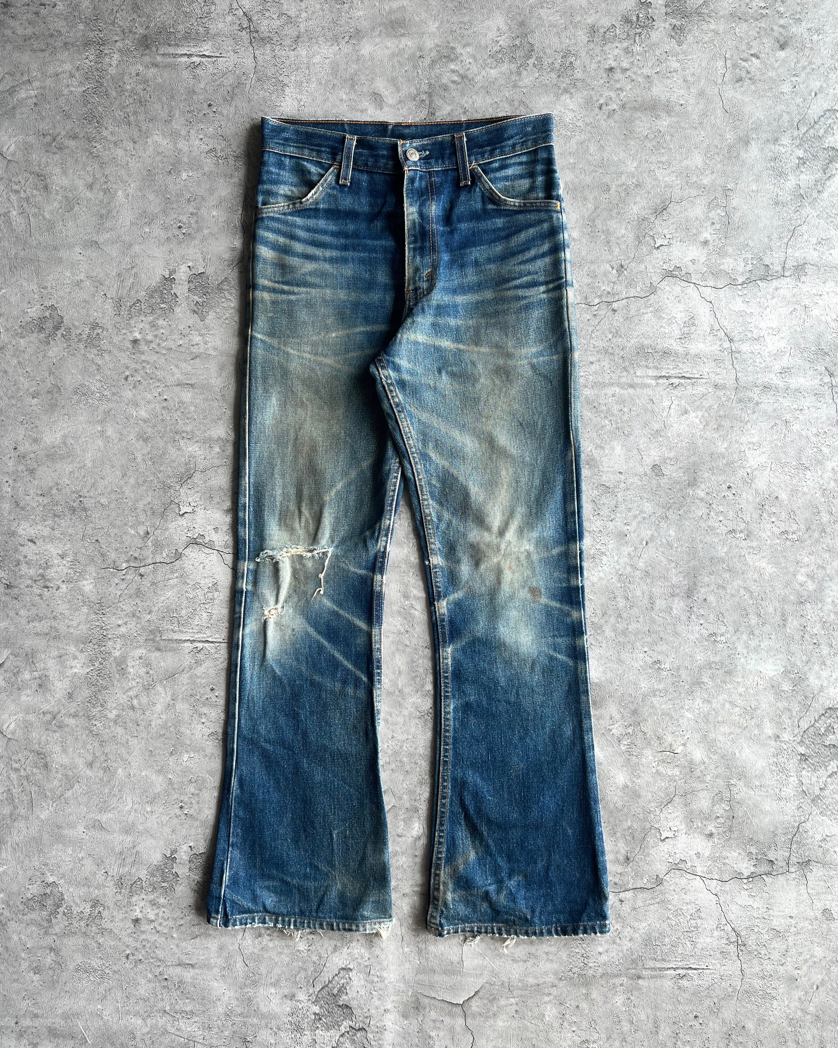 1990S FADED WASHED LEVI'S 517 FLARE JEANS (28X33)