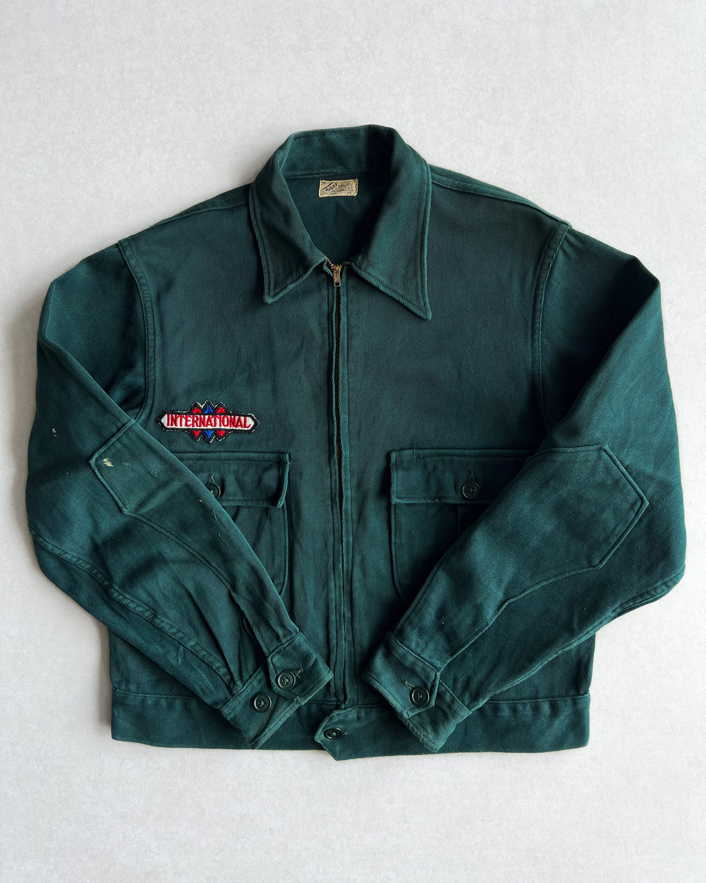 1950S TOPPS DOUBLE POCKET WHIPCORD WORK JACKET (M/L)