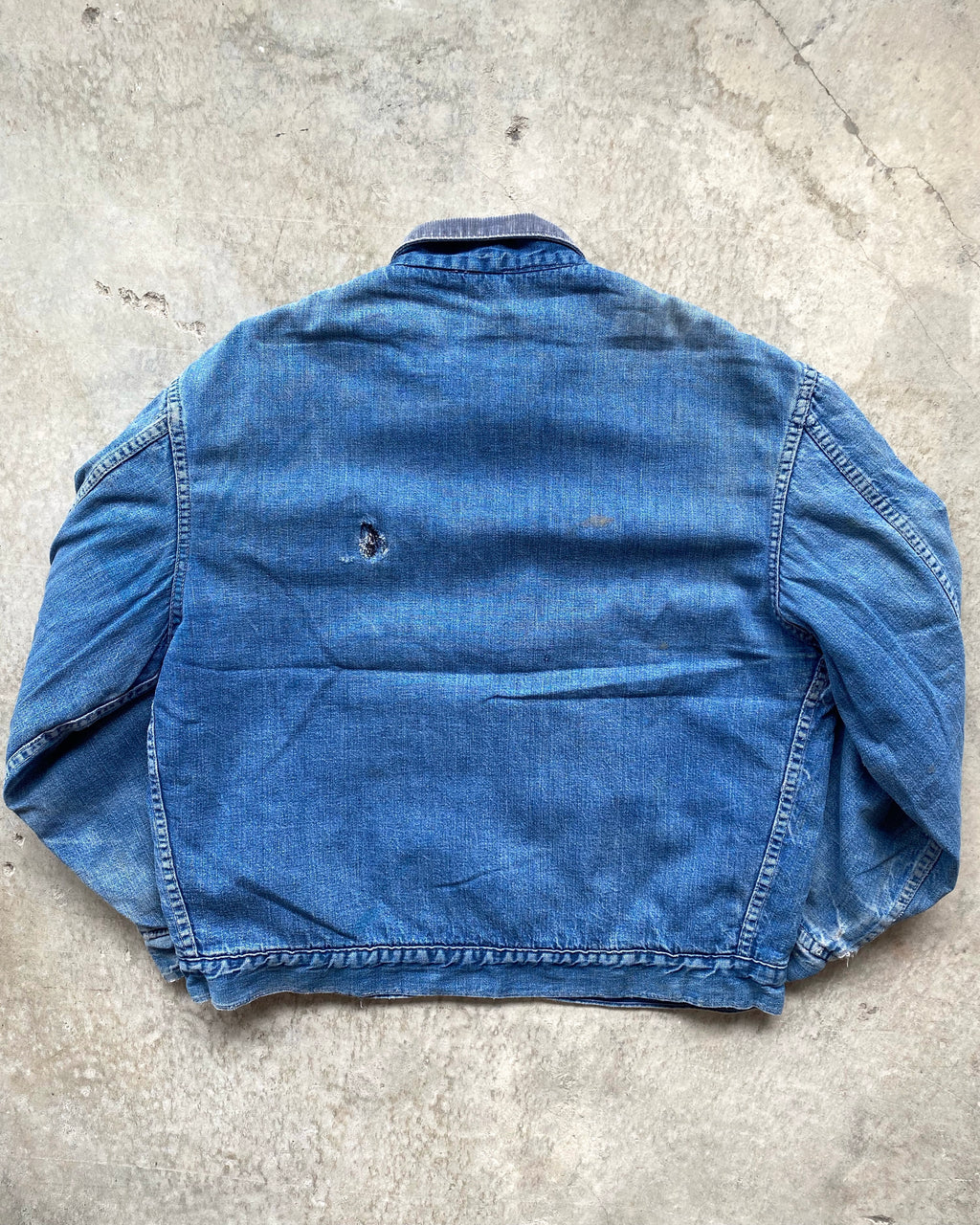 1960/1970S SUN FADED SEARS DENIM WORK JACKET (M-XL)