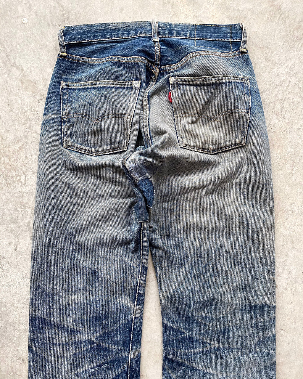 1990S SASHIKO PATCHED LEVI'S 501 SELVEDGE JEANS (29X30)