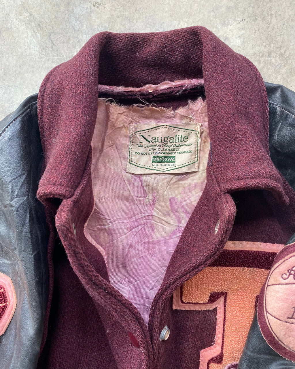 1968 'T' LETTERMAN RAGLAN LEATHER SLEEVES VARSITY JACKETS