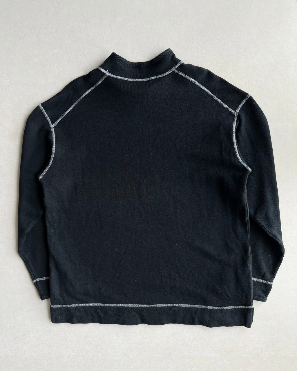1990S ISSEY MIYAKE CONTRAST STITCH MOCK NECK SWEATSHIRT (L)