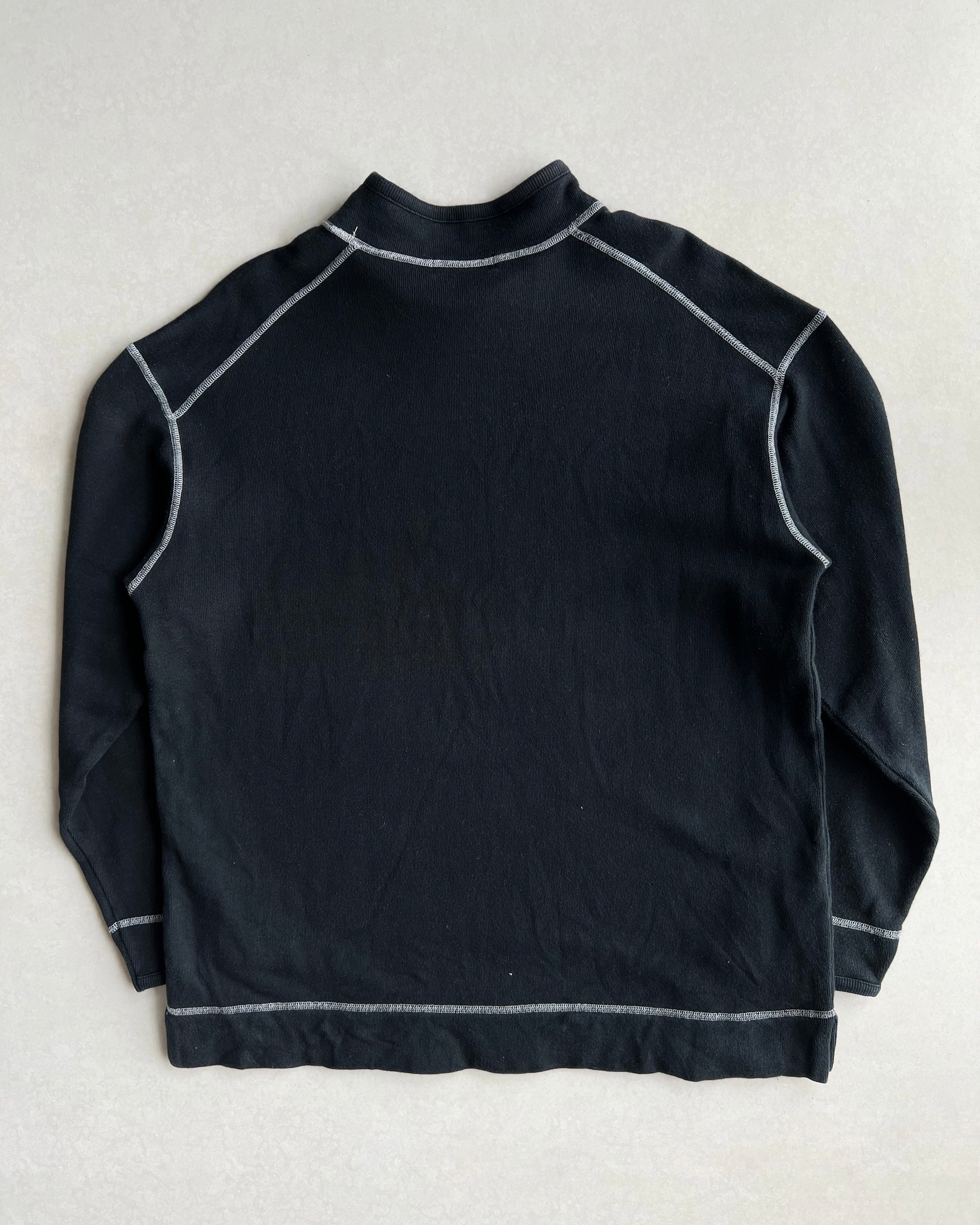 1990S ISSEY MIYAKE CONTRAST STITCH MOCK NECK SWEATSHIRT (L)