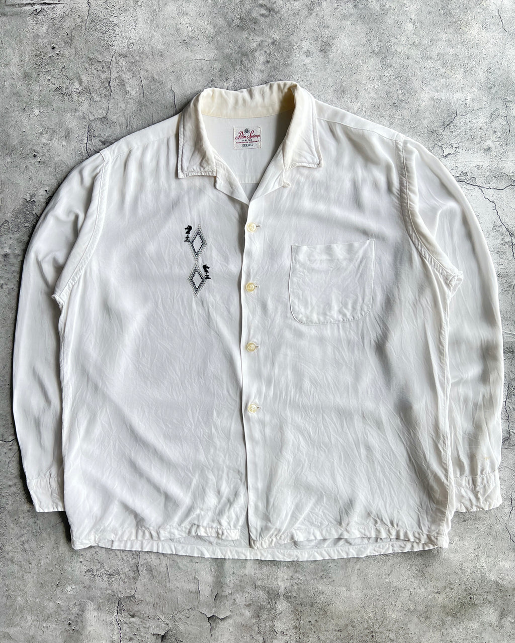 1950S PALM SPRINGS RAYON LONGSLEEVES SHIRT (S-L)