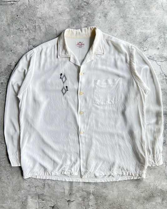 1950S PALM SPRINGS RAYON LONGSLEEVES SHIRT (S-L)