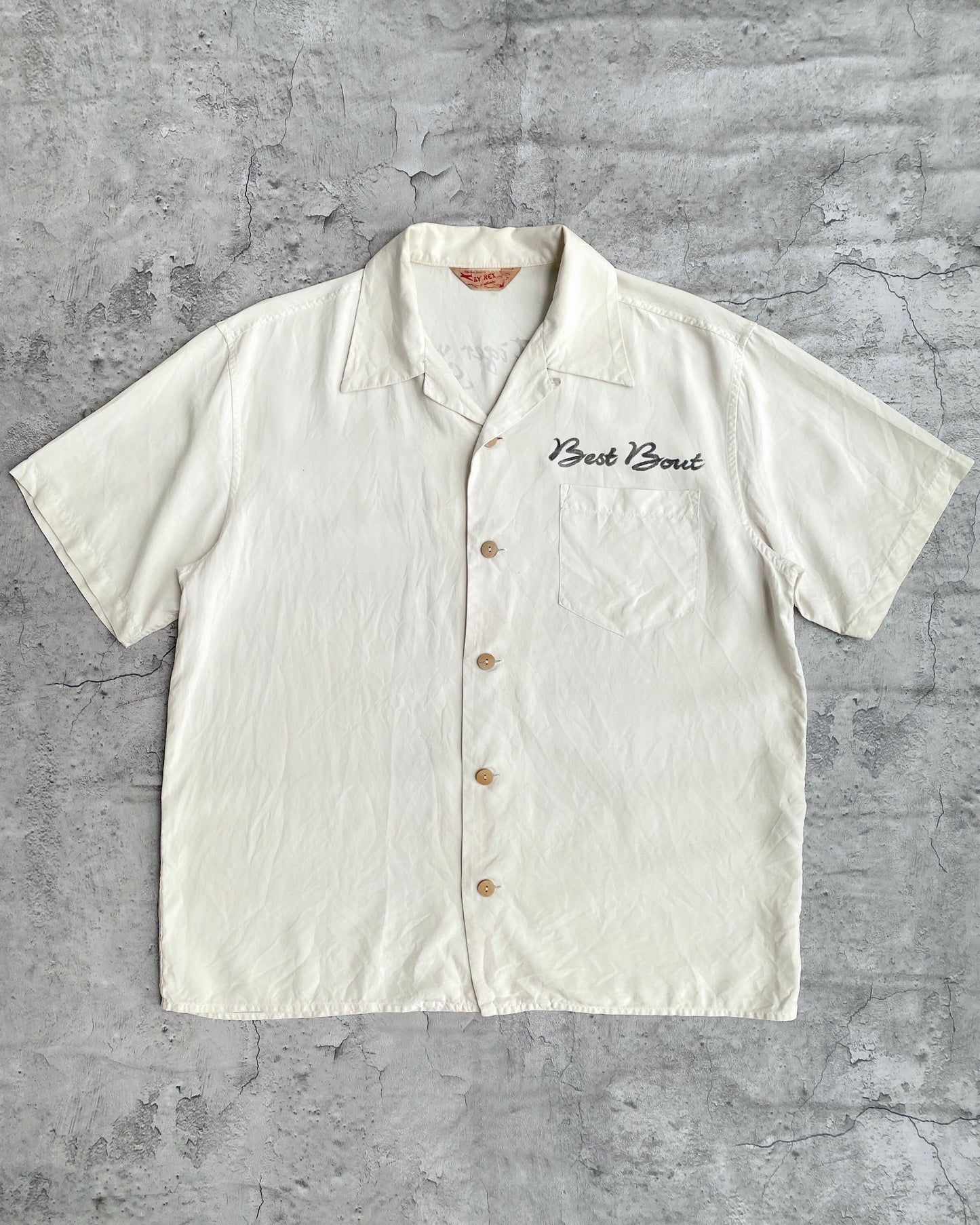 1990S TIGER VS SNAKES WHITE RAYON SHIRT (S-L)