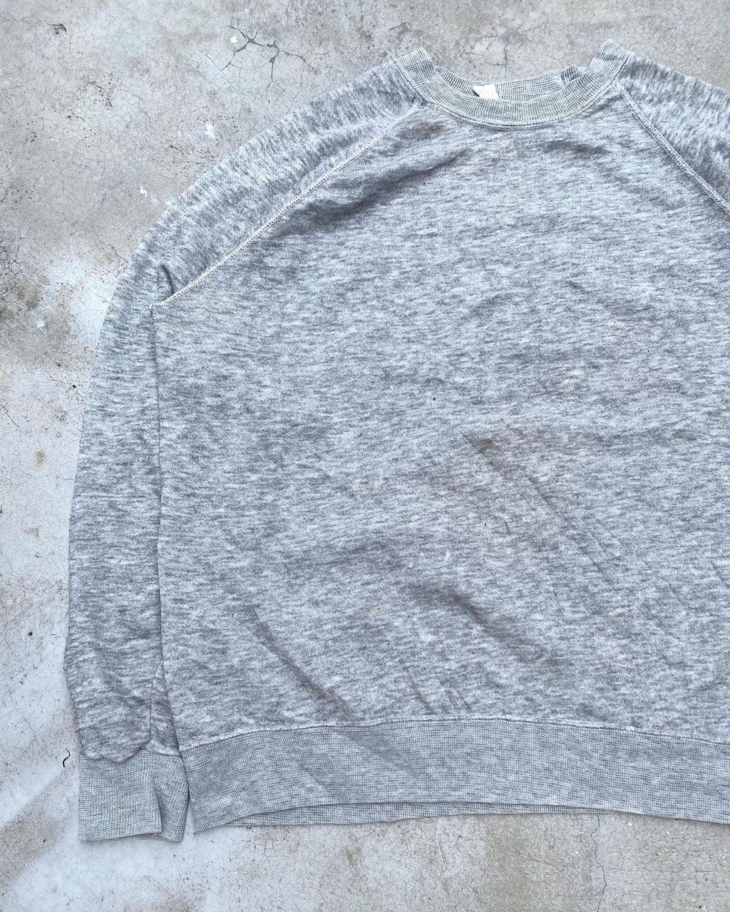 1980s Grey Plain Raglan Sweatshirt