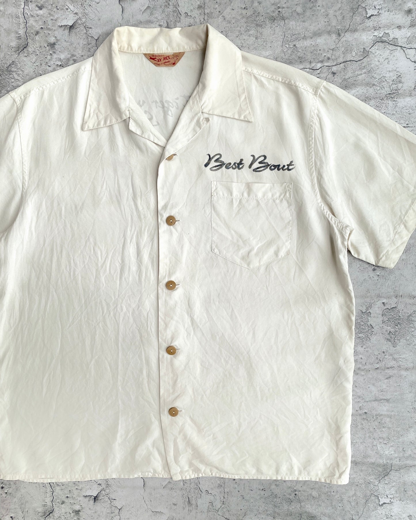 1990S TIGER VS SNAKES WHITE RAYON SHIRT (S-L)