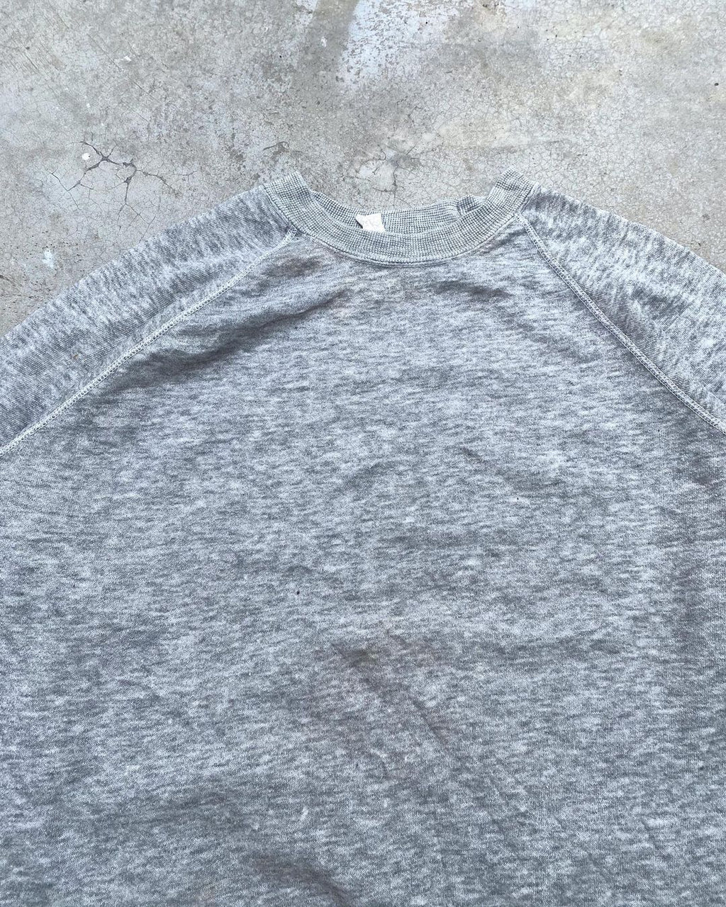 1980s Grey Plain Raglan Sweatshirt