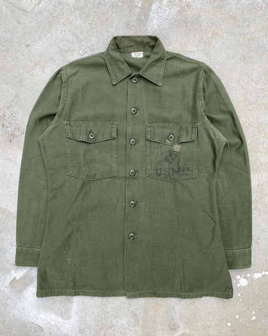 1970s USMC OG-107 Sateen Shirt