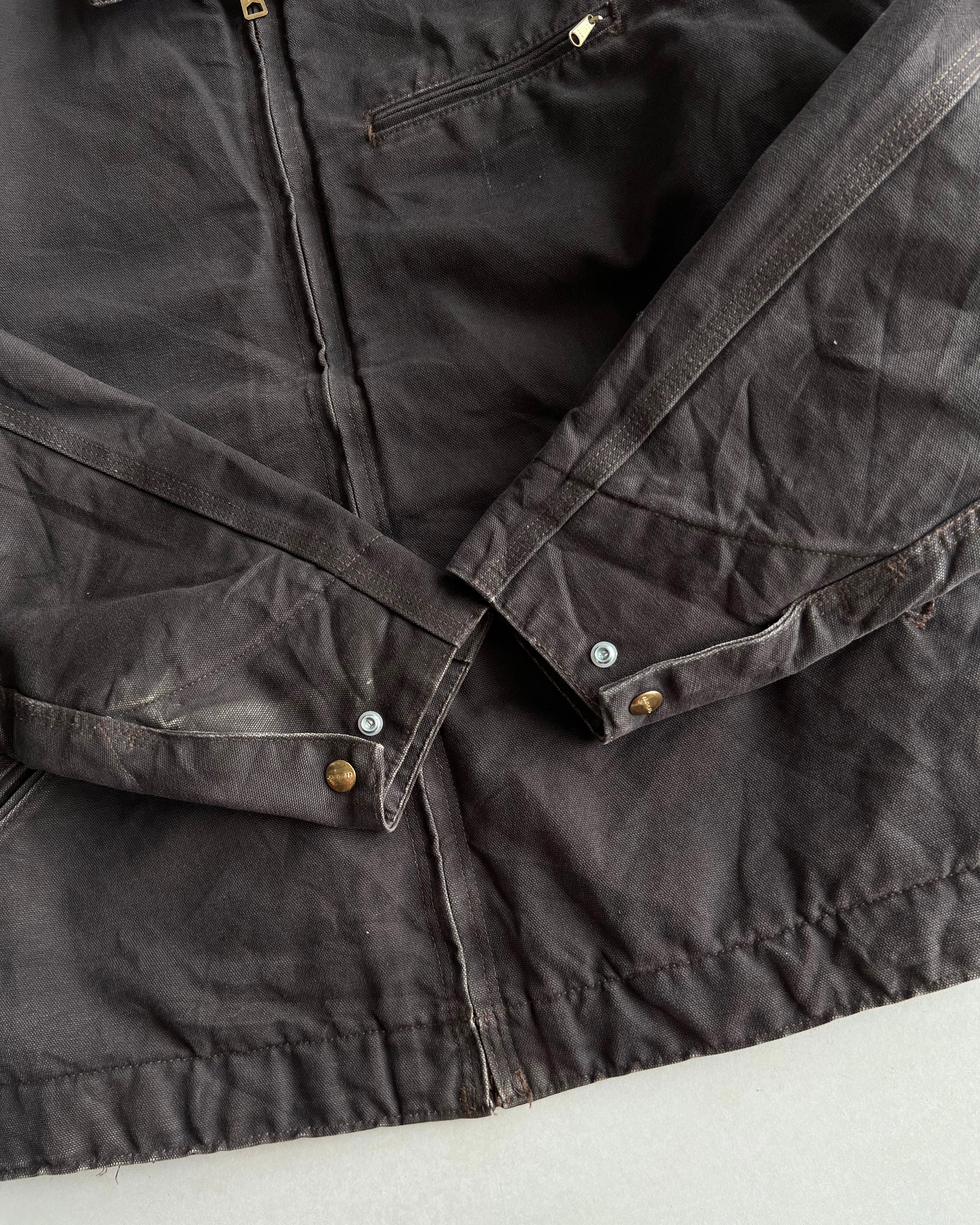FADED BLACK CARHARTT DETROIT WORK JACKET (M)