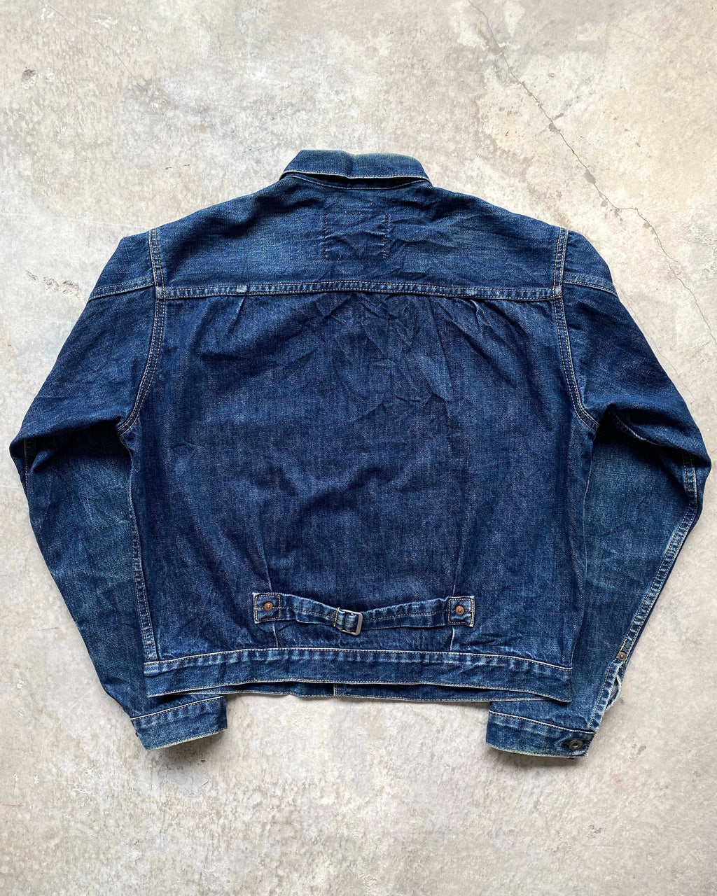 1990S DARK WASHED LEVI'S BIG E TYPE I DENIM JACKET (M/L)