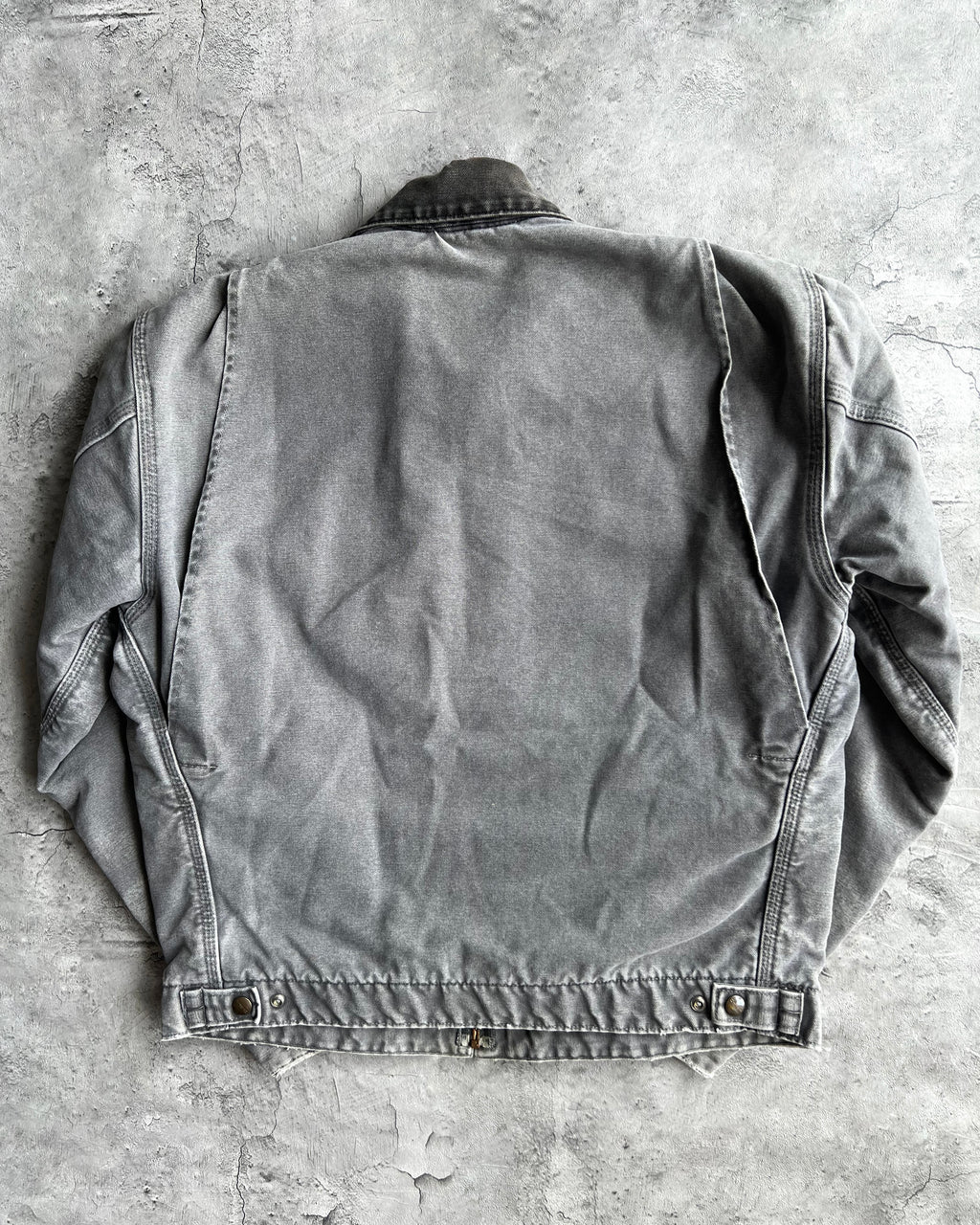 1990S GREY CARHARTT DETROIT WORK JACKET (M)