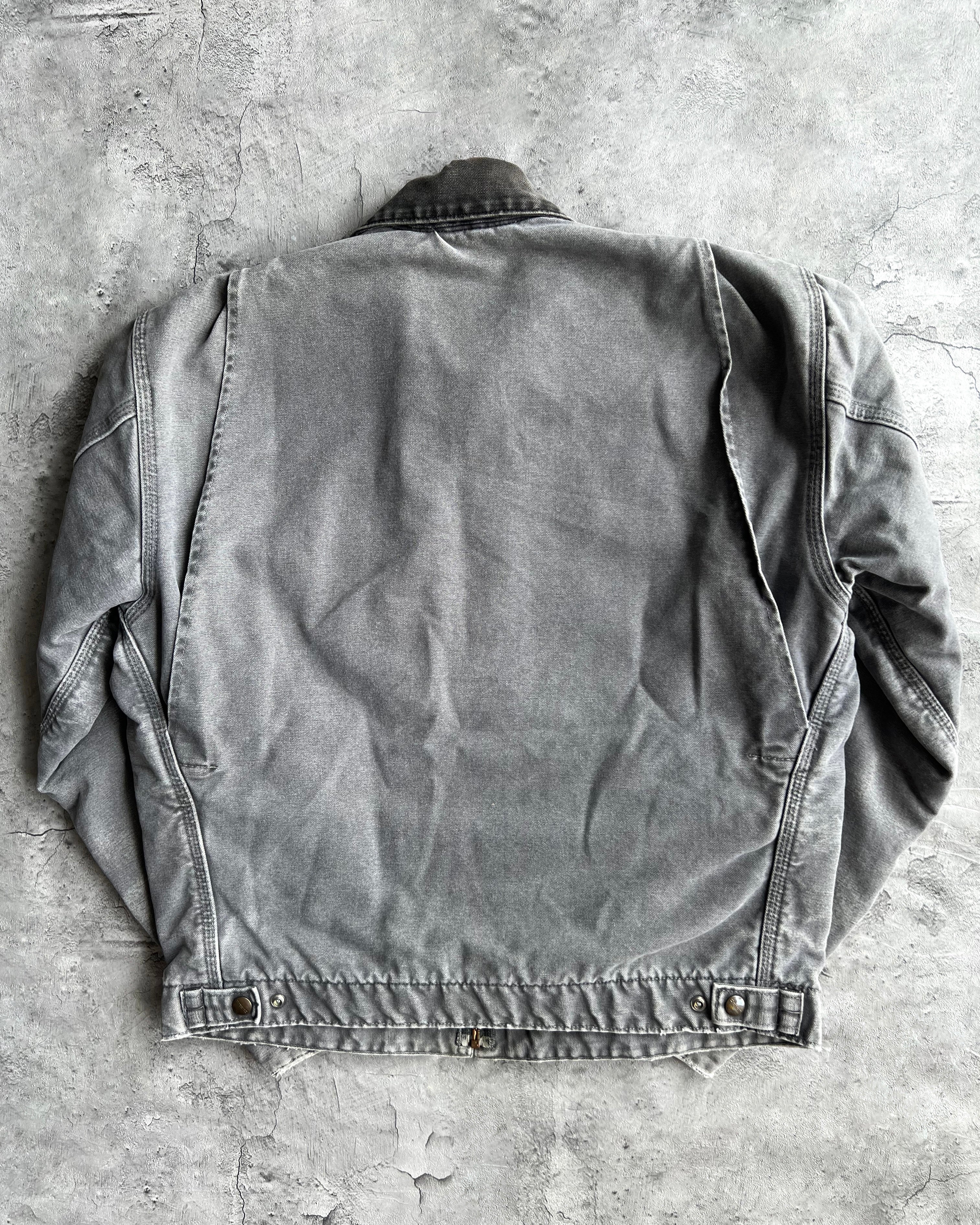 1990S GREY CARHARTT DETROIT WORK JACKET (M)
