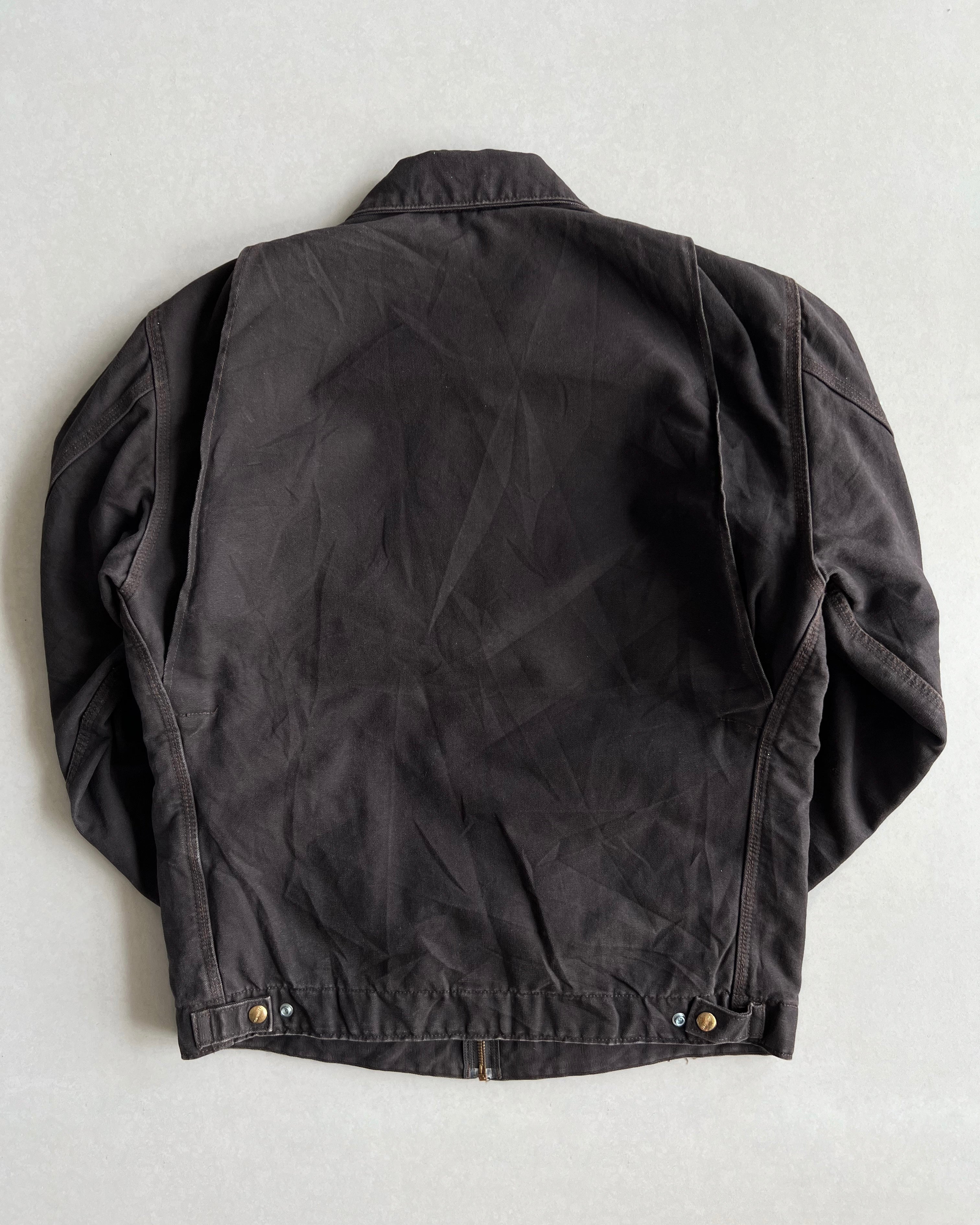 FADED BLACK CARHARTT DETROIT WORK JACKET (M)