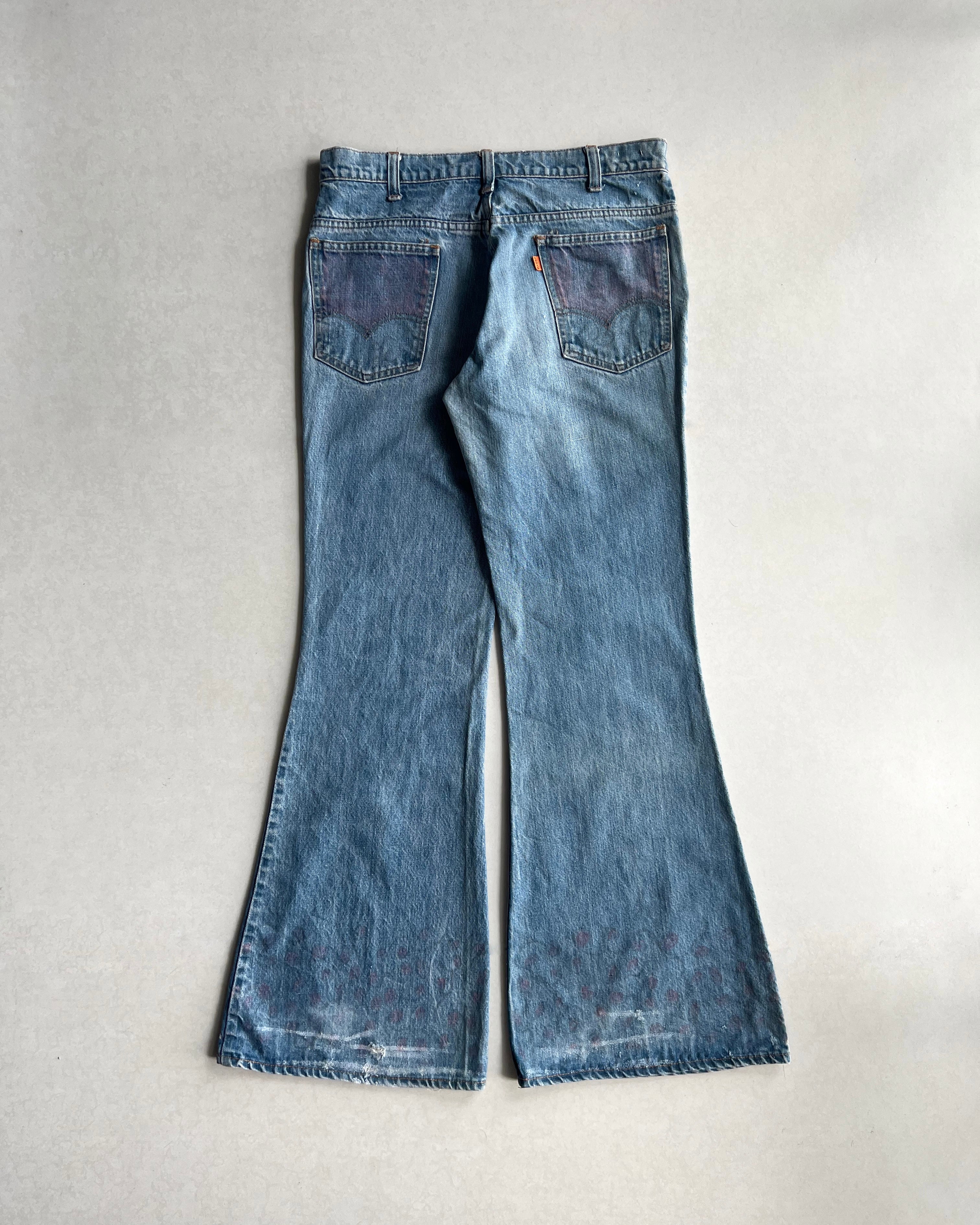 1970S FADED WASHED LEVI'S 684 BOOTCUT JEANS (34X34)