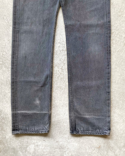 1990S FADED BLACK LEVI'S 501 JEANS (32X34)