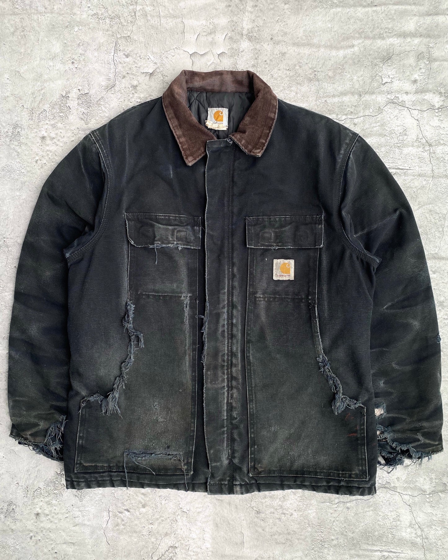 1990S SUN FADED CARHARTT DISTRESSED ARCTIC COAT (L/XL)