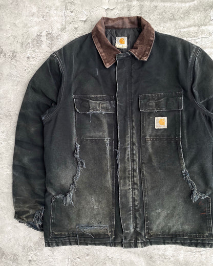 1990S SUN FADED CARHARTT DISTRESSED ARCTIC COAT (L/XL)