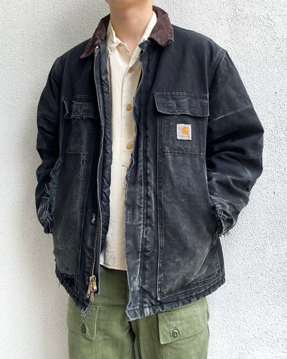 1990S SUN FADED CARHARTT DISTRESSED ARCTIC COAT (L/XL)